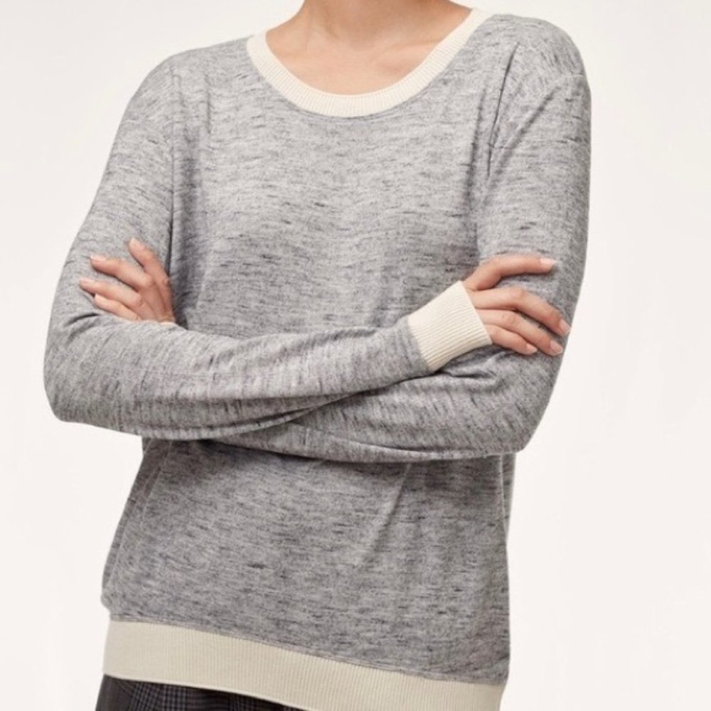Wilfred Light Gray Berri Pullover Thin Sweater - image 5
